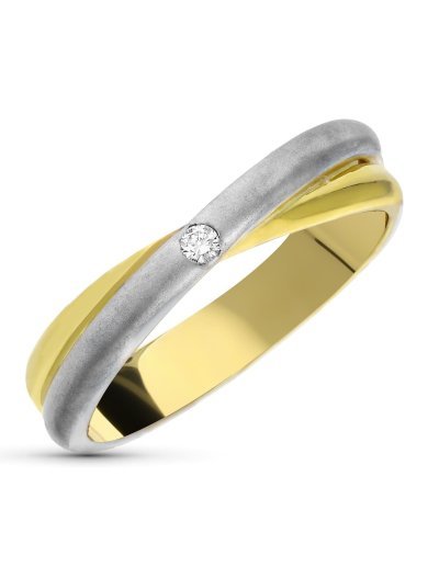 18K SORTIJA ORO BICOLOR...