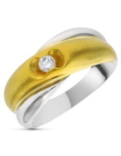 18K SORTIJA ORO BICOLOR...