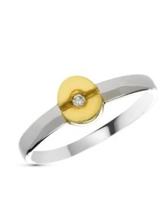 18K SORTIJA ORO BICOLOR...