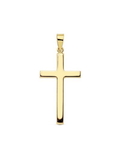 18K CRUZ ORO AMARILLO LISA...