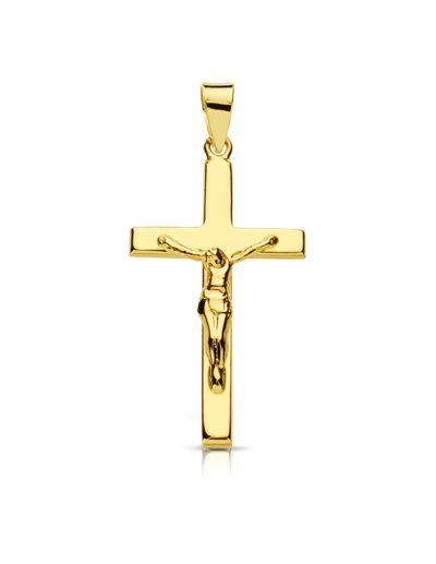 18K CRUZ CON CRISTO. 27X15 MM