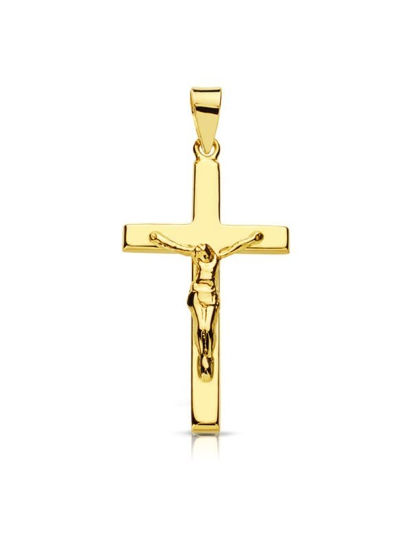18K CRUZ CON CRISTO. 27X15 MM