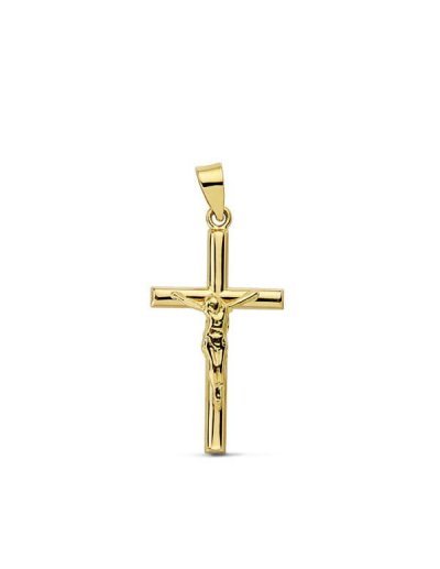 18K CRUZ CON CRISTO REDONDA...