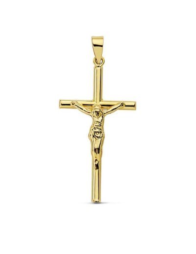 18K CRUZ CON CRISTO HUECA...