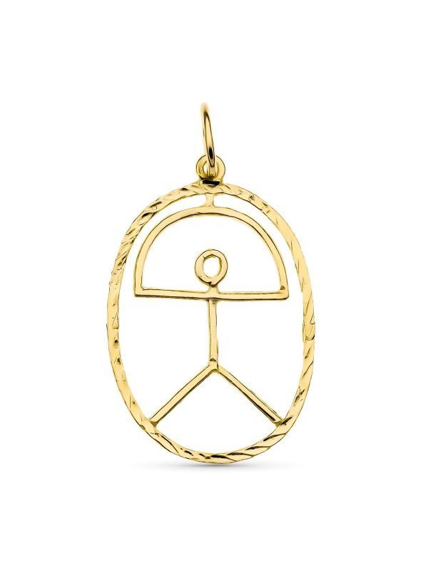 18K COLGANTE ORO AMARILLO INDALO...