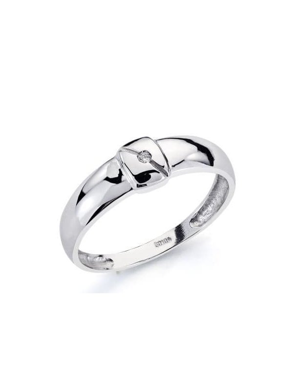 18K SOLITARIO ORO BLANCO DIAMANTE...