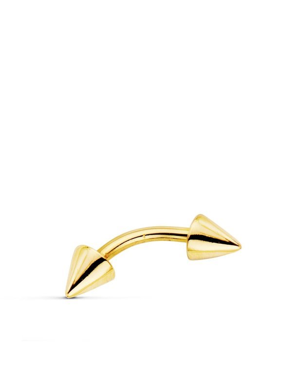 18K PIERCING CEJA ORO AMARILLO DOS...