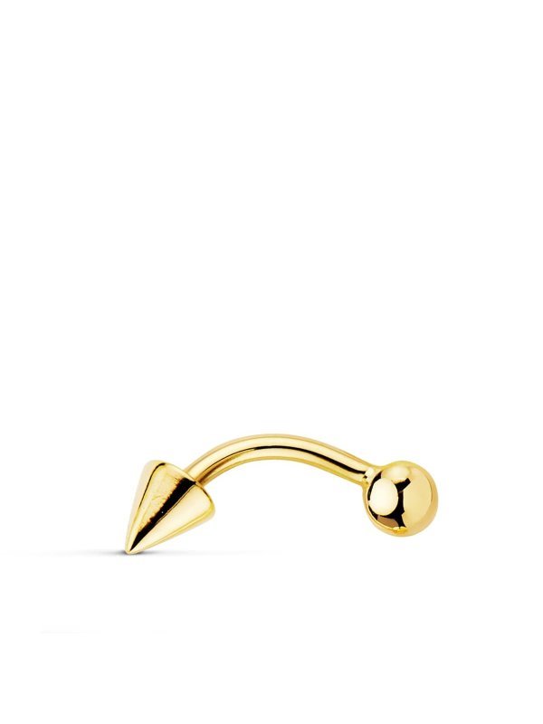 18K PIERCING CEJA ORO AMARILLO BOLA 3...