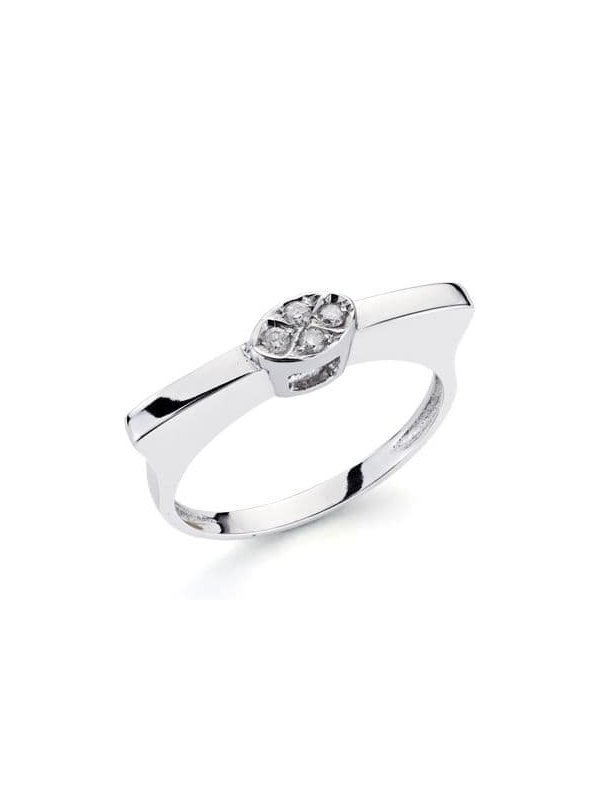 18K SORTIJA ORO BLANCO DIAMANTE 0.10...
