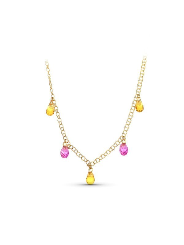 18K GARGANTILLA ORO AMARILLO LAGRIMAS...