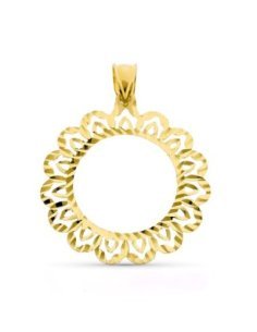 18K CERCO DE MONEDA 18 MM...