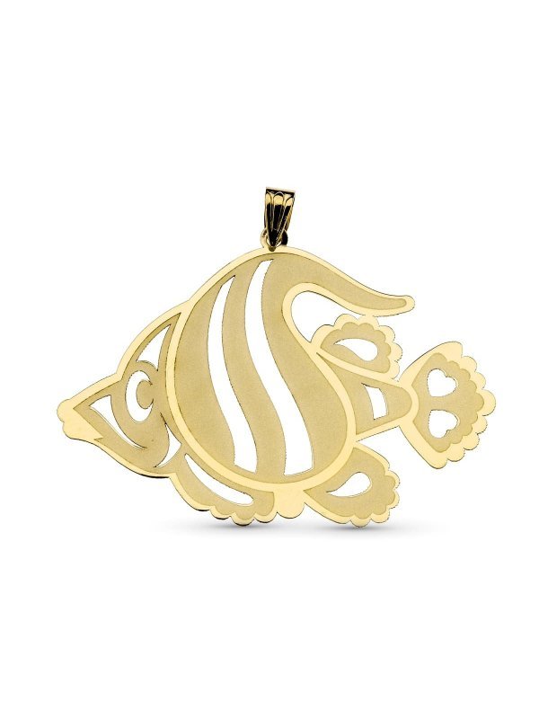 18K COLGANTE ORO AMARILLO PEZ LASER....