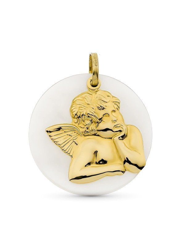 18K COLGANTE ORO AMARILLO ANGEL NACAR...