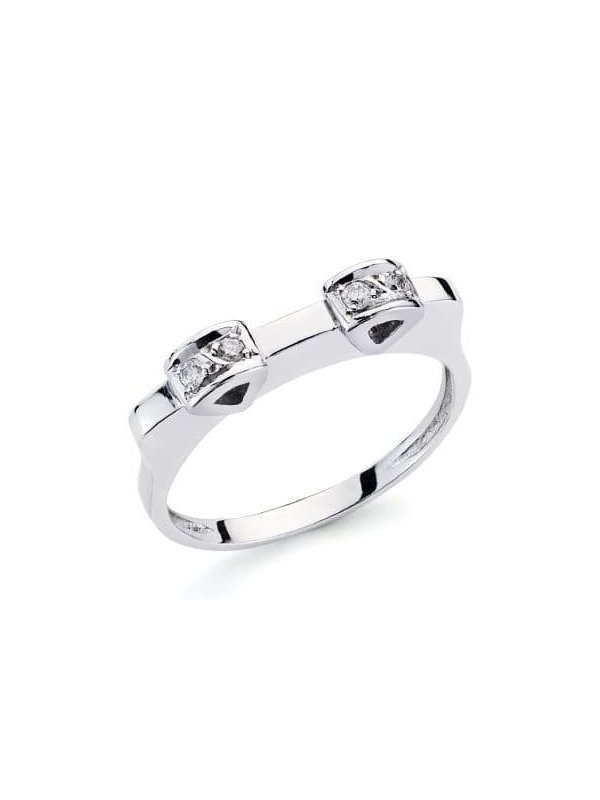 18K SORTIJA ORO BLANCO DIAMANTES...