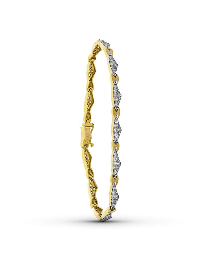 18K PULSERA ORO BICOLOR CIRCONITAS...