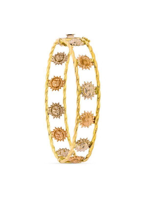 18K PULSERA SOLES TRICOLOR 13 MM