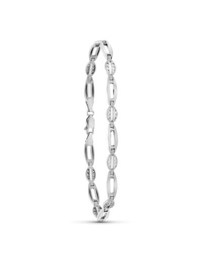 18K PULSERA ORO BLANCO MATE...