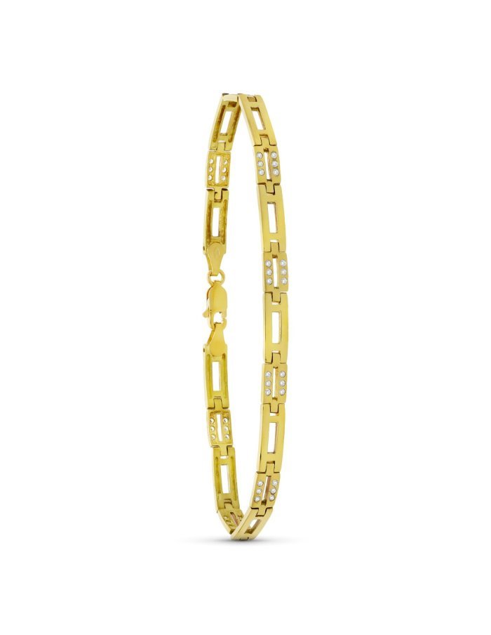 18K PULSERA ORO AMARILLO CIRCONITAS...