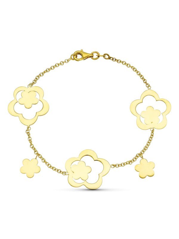 18K PULSERA ORO AMARILLO FLORES