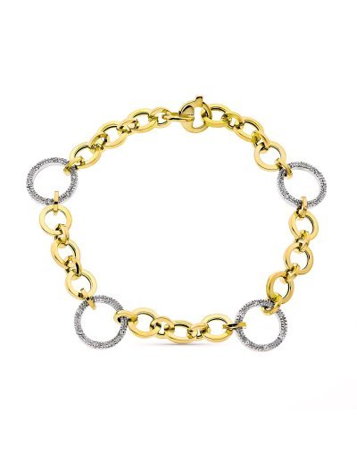 18K PULSERA ORO BICOLOR...