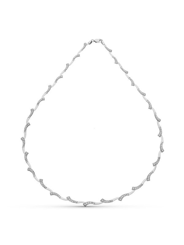 18K GARGANTILLA ORO BLANCO CIRCONITAS