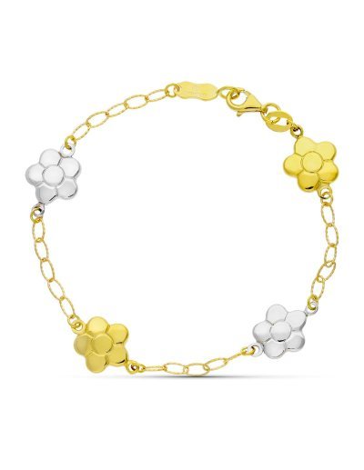 18K PULSERA ORO BICOLOR...