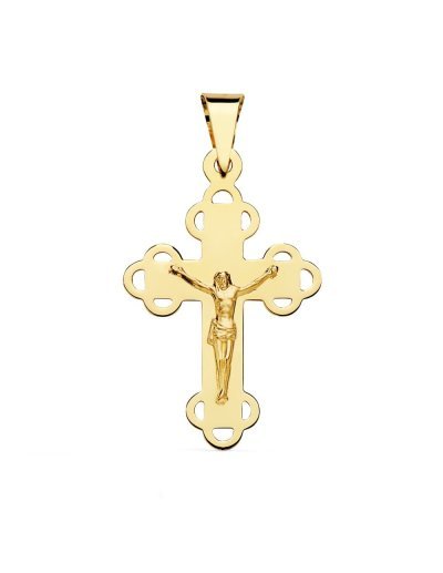 18K CRUZ CON CRISTO 34X22 MM