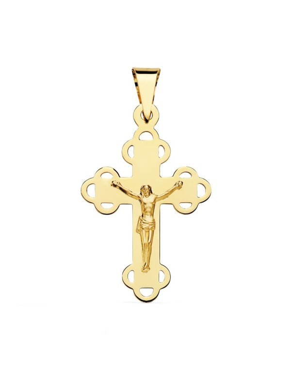18K CRUZ CON CRISTO 34X22 MM