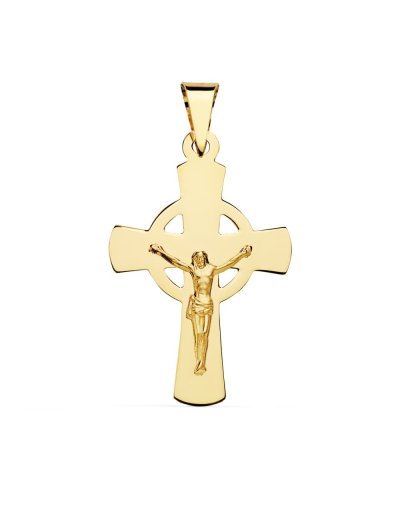18K CRUZ CON CRISTO 34X22 MM