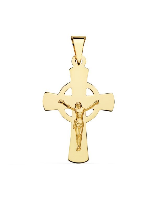 18K CRUZ CON CRISTO 34X22 MM