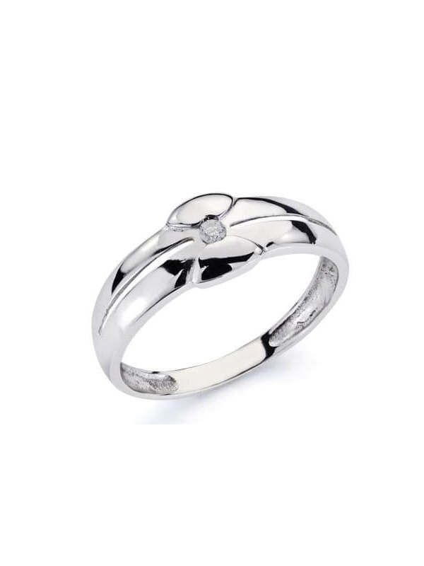 18K SOLITARIO ORO BLANCO DIAMANTE...