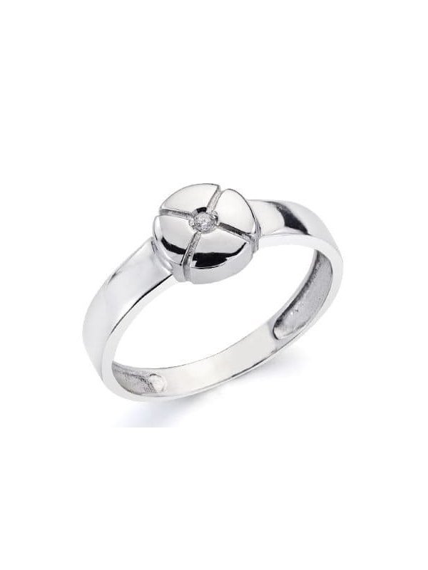 18K SORTIJA ORO BLANCO DIAMANTE 0.015...