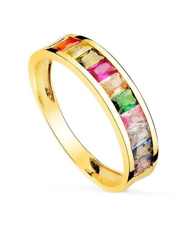 18K SORTIJA ORO AMARILLO CIRCONITAS...