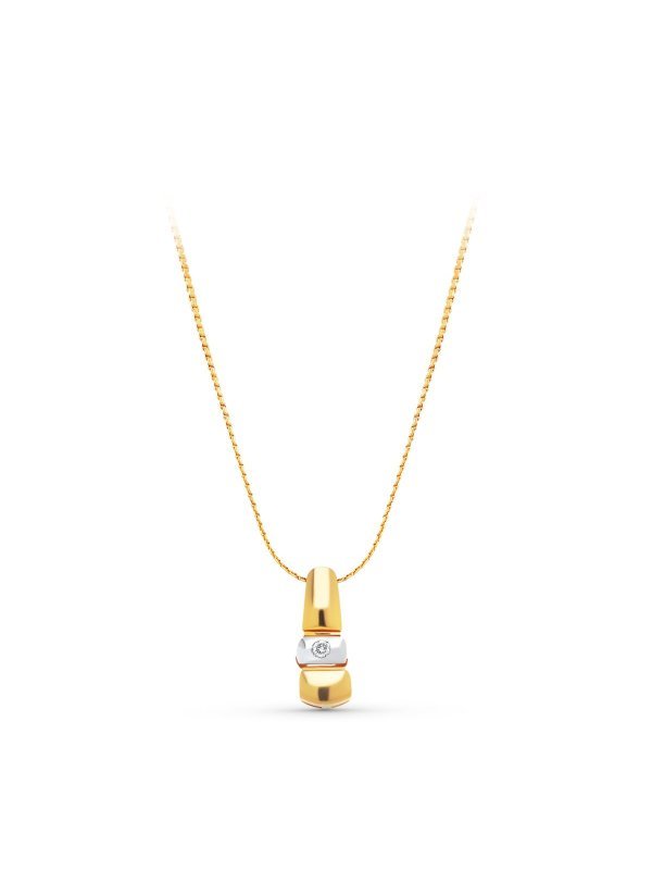 18K COLGANTE ORO AMARILLO BRILLANTE...