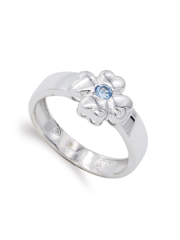 18K SORTIJA ORO BLANCO PIEDRA COLOR...