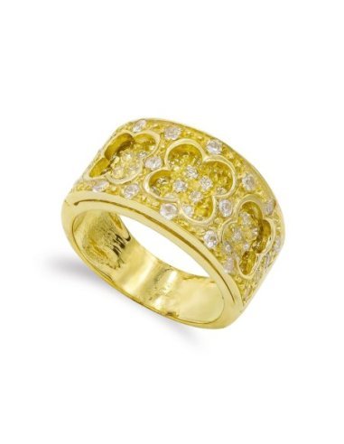18K SORTIJA ORO AMARILLO FLORES...