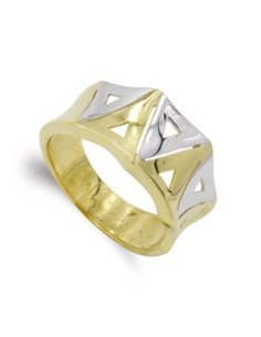 18K SORTIJA ORO BICOLOR...