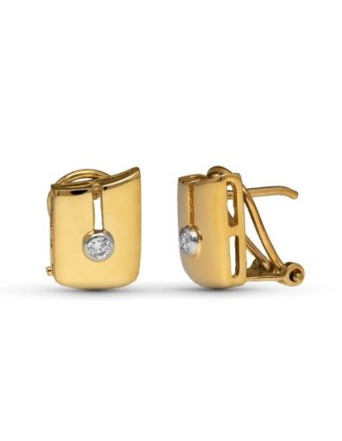 18K PENDIENTES ORO AMARILLO DIAMANTES...