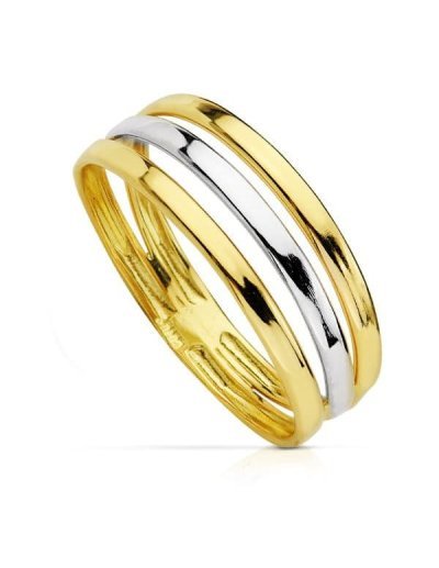 18K SORTIJA ORO BICOLOR...