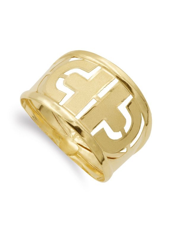 18K SORTIJA ORO AMARILLO CALADA MATE...