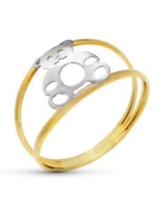 18K SORTIJA 2 HILOS ORO...