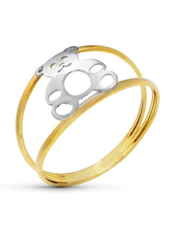 18K SORTIJA 2 HILOS ORO BICOLOR OSO
