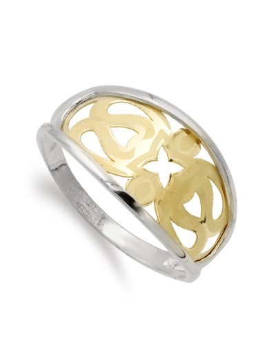 18K SORTIJA ORO BICOLOR...