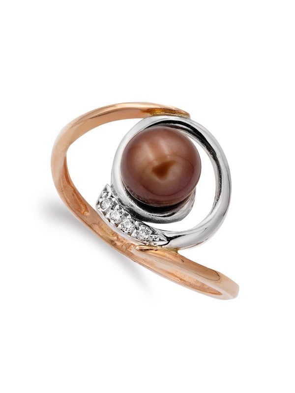18K SORTIJA ORO BICOLOR CON PERLA 7...