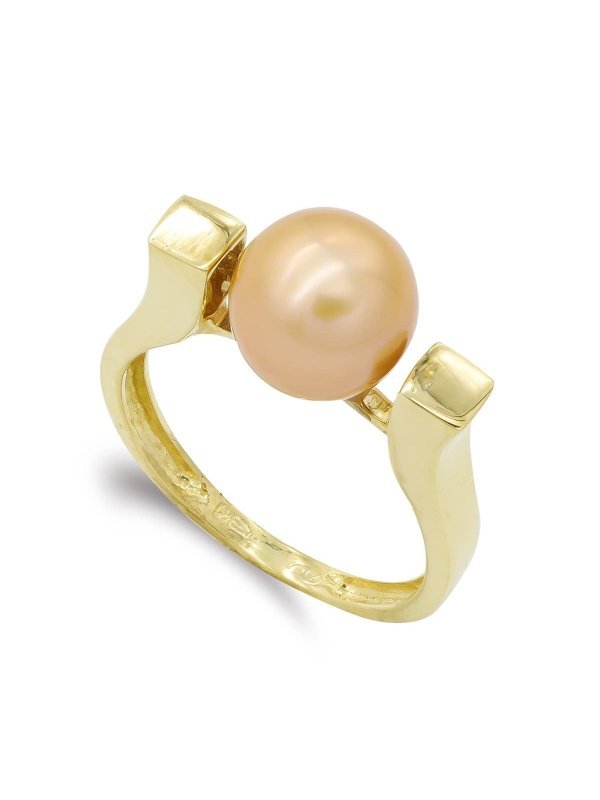 18K SORTIJA ORO AMARILLO PERLA CAMEL...