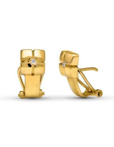18K PENDIENTES ORO AMARILLO DIAMANTES...