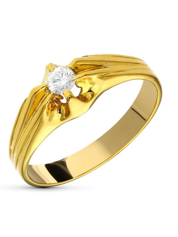 18K SOLITARIO ORO AMARILLO DIAMANTE...