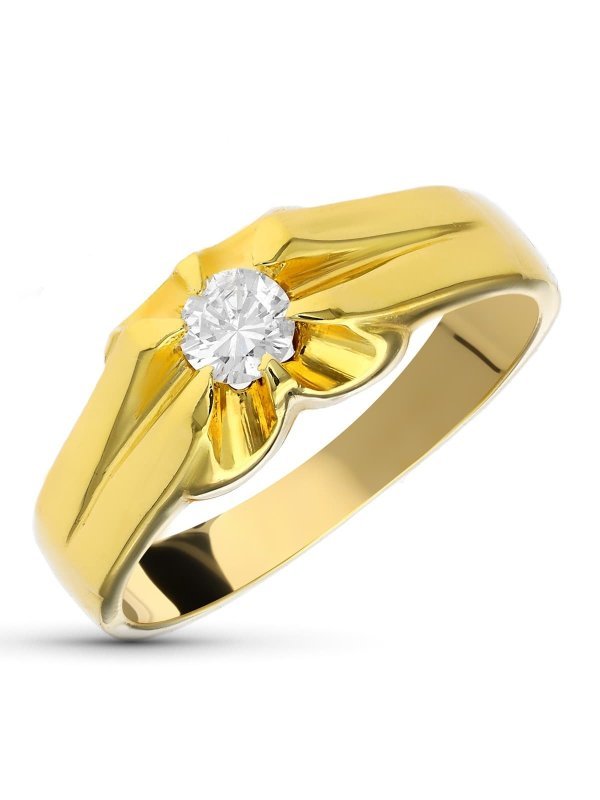 18K SOLITARIO ORO AMARILLO DIAMANTE...