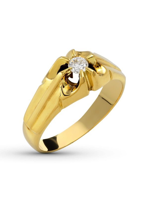 18K SOLITARIO ORO AMARILLO DIAMANTE...