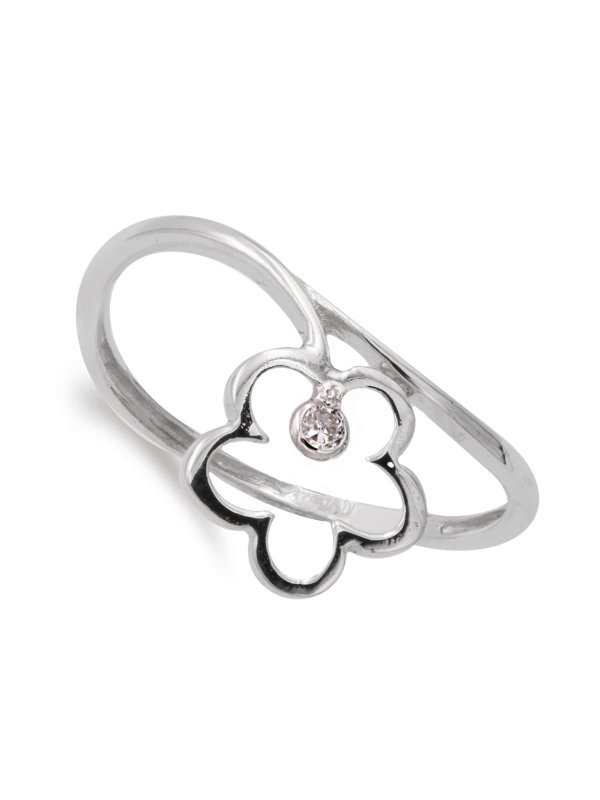 18K SORTIJA ORO BLANCO FLOR 10X10 MM...